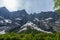 The Troll Wall English or Trollveggen Norwegian,a part of the mountain massif Trolltindene Troll Peaks in the Romsdalen