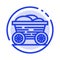 Trolley, Cart, Food, Bangladesh Blue Dotted Line Line Icon