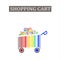 Trolley flat vector icon that describe concept such as online shopping, empty kart