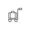 Trolley luggage outline icon