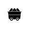 Trolley, mineral resource icon on white background. Can be used for web, logo, mobile app, UI UX