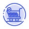 Trolley, Retail, Shopping, Cart Blue Dotted Line Line Icon