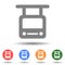 Trolleybus front view icon vector