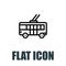 Trolleybus icon. Flat illustration isolated vector sign