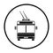 Trolleybus icon front view