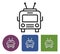 Trolleybus line icon