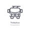 trolleybus outline icon. isolated line vector illustration from transportation collection. editable thin stroke trolleybus icon on