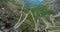 Trollstigen, Andalsnes, Norway. Stigfossen Waterfall Near Famous Mountain Road Trollstigen. Norwegian Landmark And