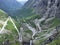 Trollstigen - tortuous mountain road