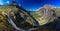 Trollstigen or Trolls Path is a serpentine mountain road in Norway