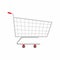 Trolly flat icons. An empty supermarket shopping cart vector illustration isolated on white background. Basket for supermarket,