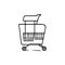 Trolly Icon hand draw black colour cyber Monday logo symbol perfect