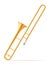 Trombone wind musical instruments stock vector illustration
