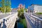 Tromostovje square and bridges of Ljubljana