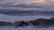 Tromso city seen from Storsteinen mount in high wind, Norway, Arctic