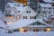 Tromso residential homes covered in snow