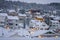 Tromso residential homes covered in snow