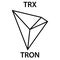 Tron cryptocurrency blockchain icon. Virtual electronic, internet money or cryptocoin symbol, logo