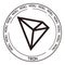 TRON TRX cryptocurrency vector symbol. Blockchain currency flat logo