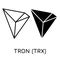 TRON TRX. Vector illustration crypto coin icon