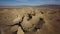 Trona Pinnacles Rock Formation in Mojave Desert Near Death Valley California Daytime Aerial Shot Rotate Left