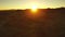 Trona Pinnacles Sunset in Mojave Desert Near Death Valley California Aerial Shot Descend