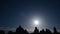 Trona Pinnacles Tilt Up Time Lapse Night Sky Full Moon Rise in Mojave Desert California