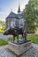 Trondheim Ilen Church Girl and Bull Statue