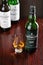 Trondheim  Norway - Mai 18 2020: Laphroaig single malt scotch whisky 10 years  quarter cask  lore bottle and glass