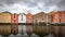 Trondheim River Nidelva Dockside Warehouses