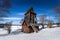 Trono - April 01, 2018: Tower of the old church of the town of Trono in Dalarna, Sweden