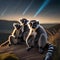 A troop of lemurs on a New Years Eve mission to catch the first shooting star of the year4