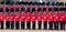 Trooping the Colour ceremony at Horse Guards Parade, Westminster, London UK, with Household Division soldiers.