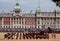 Trooping the Colour military parade at Horseguards, Westminster UK, marking Queen Elizabeth`s Platinum Jubilee.