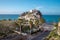 Tropea view with Monastery of Santa Maria dell Isola on top of rock Tyrrhenian Sea