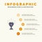 Trophy, Achievement, Award, Business, Prize, Win, Winner Solid Icon Infographics 5 Steps Presentation Background