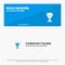 Trophy, Achievement, Award, Business, Prize, Win, Winner SOlid Icon Website Banner and Business Logo Template