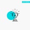 Trophy, Achievement, Award, Business, Prize, Win, Winner turquoise highlight circle point Vector icon