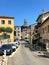 Trophy of Augustus and La Turbie village street, South of France