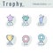 Trophy, Award icon, Medal, Success, Achievement, First place, Leadership, Perfection, Championship, Editable stroke