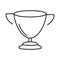 Trophy award winner competition prize line icon style