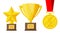 Trophy and awards icons set.