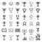 Trophy and awards vector icons set