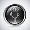 Trophy button. Silhouette icon design. Vector graphic