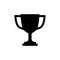 Trophy cup icon in flat style Simple winner symbol