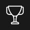 Trophy cup icon. Sport competition silhouette symbol