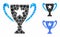 Trophy cup Mosaic Icon of Round Dots