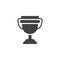 Trophy cup vector icon