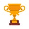 Trophy cup vector icon winner gold illustration award champion prize. Sport championship symbol victory isolated competition