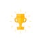 Trophy cup, winner goblet icon, reward, success